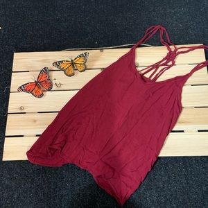 Strappy red tank
